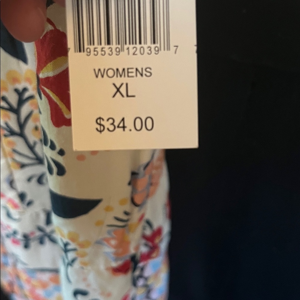 Angie Multicolor Floral and Geometric Tank Top XL NWT - Picture 3 of 8